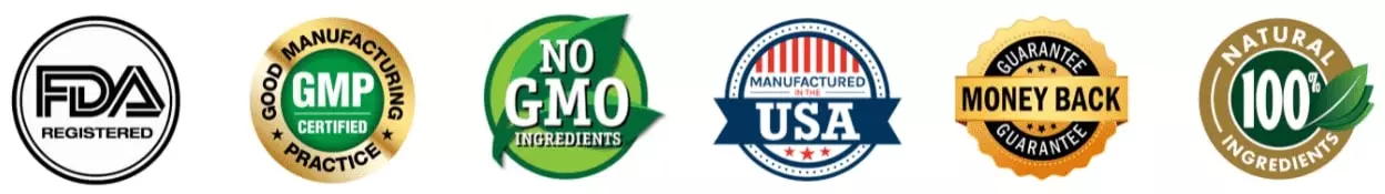 Gluco Extend FDA registered and GMP certified quality badge